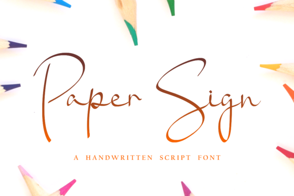 Paper Sign Font Paper Sign Font Poster 1