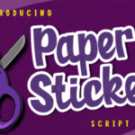 Paper Sticker Font Poster 1