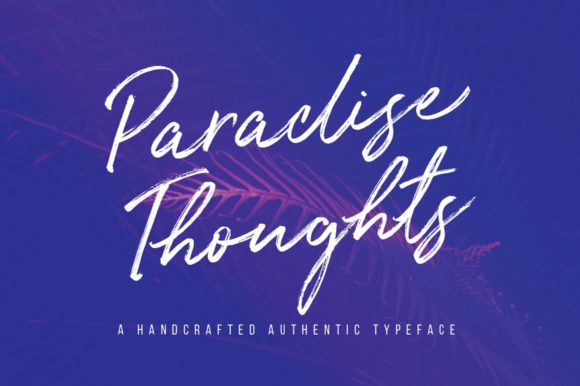 Paradise Thoughts Font Poster 1