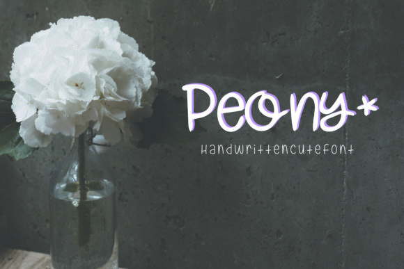 Peony Font Poster 1