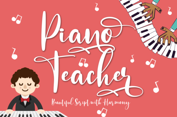 Piano Teacher Font Poster 1
