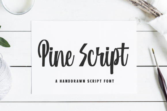 Pine Script Font Poster 1