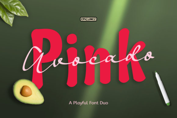 Pink Avocado Font Poster 1