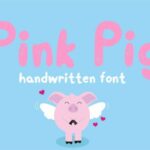 Pink Pig Font Poster 1