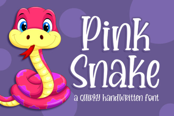 Pink Snake Font Poster 1