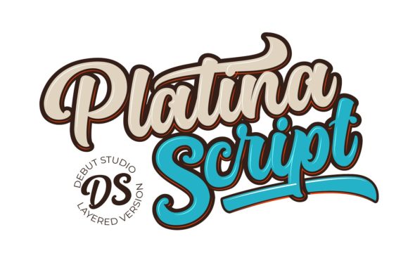 Platina Script Font Poster 1