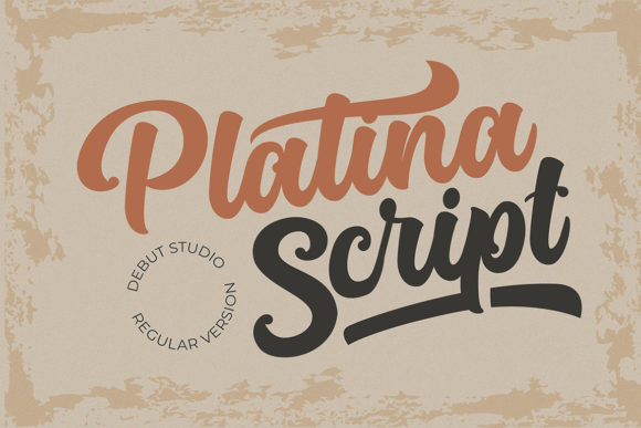 Platina Script - Regular Font Poster 1