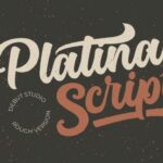 Platina Script - Rough Font Poster 1