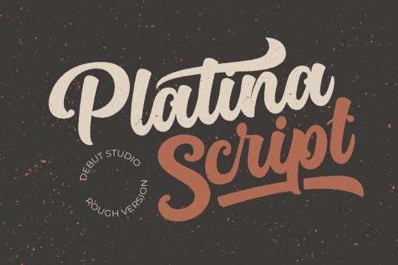 Platina Script - Rough Font Poster 1
