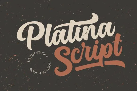 Platina Script – Rough Font Platina Script - Rough Font Poster 1