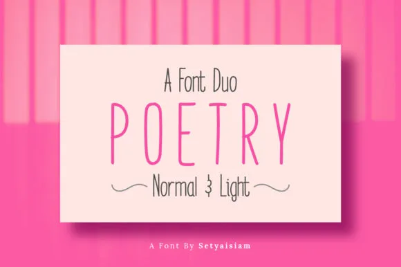 Poetry Font Poetry Font Poster 1