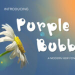 Purple Bubble Font Poster 1