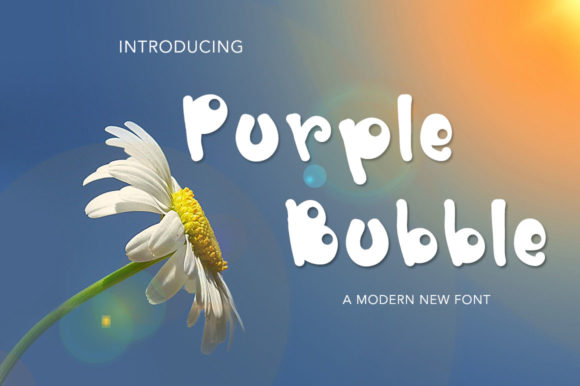Purple Bubble Font Poster 1