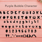 Purple Bubble Font Poster 5