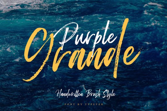 Purple Grande Font Poster 1