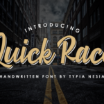 Quick Race Font Poster 1