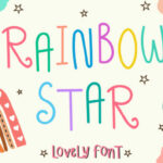 Rainbow Star Font Poster 1