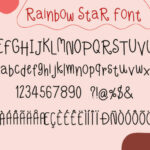 Rainbow Star Font Poster 5