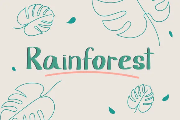 Rainforest Font Rainforest Font Poster 1