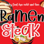 Ramen Steak Font Poster 1