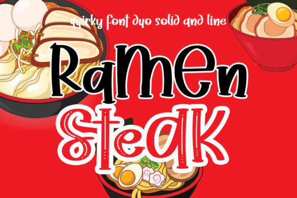 Ramen Steak Font Poster 1