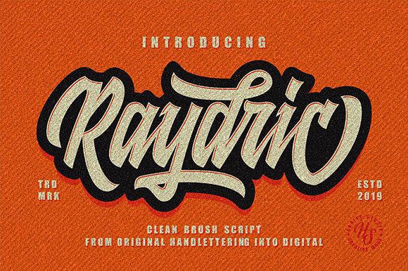 Raydric Script + Shadow Outline Font