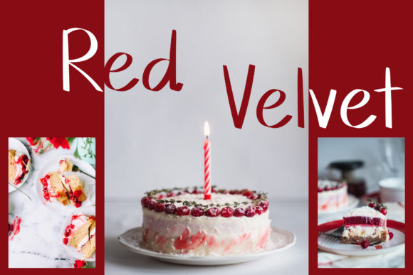 Red Velvet Font Poster 1