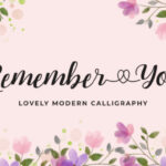 Remember You Font Poster 1