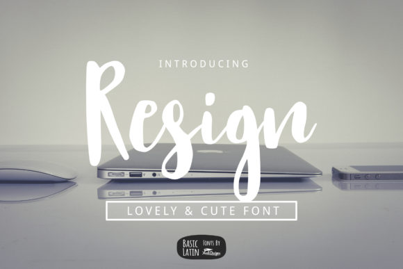 Resign Font Poster 1