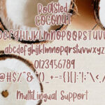 Roasted Coconut Font Poster 5