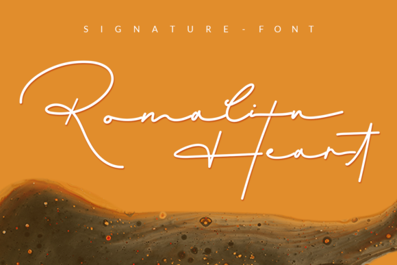 Romalin Heart Font Poster 1