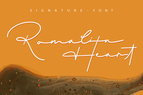 Romalin Heart Font Romalin Heart Font Poster 1