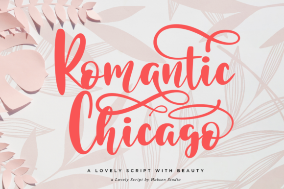 Romantic Chicago Font Poster 1