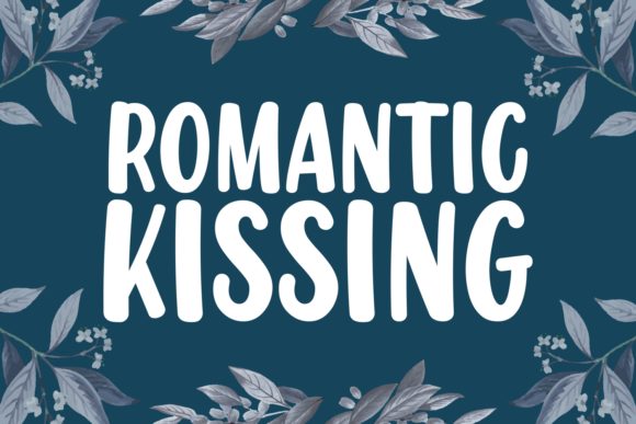 Romantic Kissing Font Poster 1