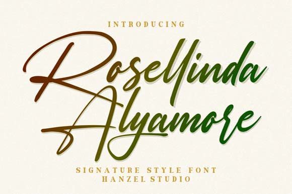 Rosellinda Alyamore Font Poster 1