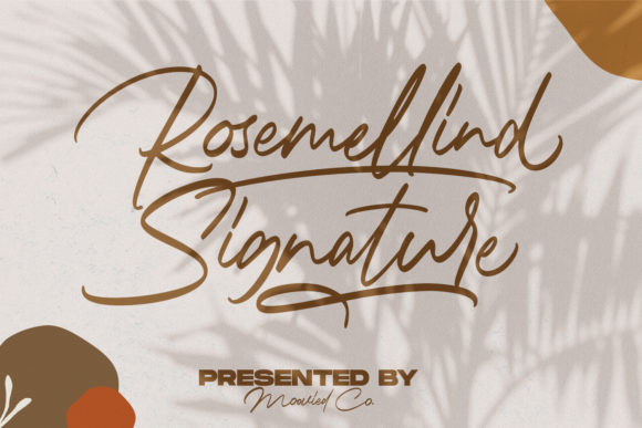 Rosemellind Signature Font Poster 1