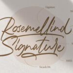Rosemellind Signature Font Poster 2