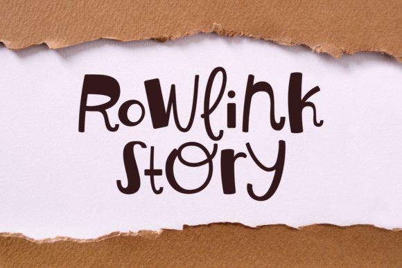 Rowlink Story Font