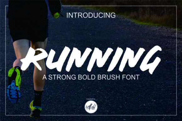 Running Font Poster 1