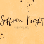 Saffron Night Font Poster 1