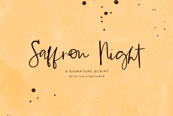 Saffron Night Font Poster 1