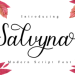 Salvyna Font Poster 1