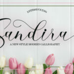 Sandira Script Font Poster 1