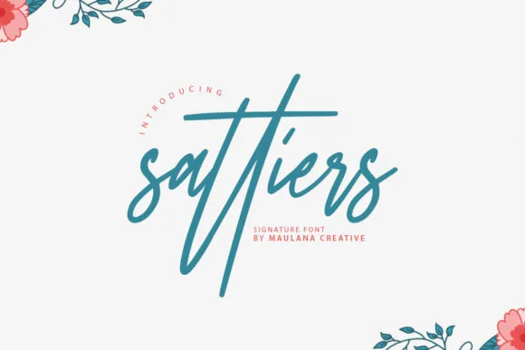 Sattiers Signature Font Sattiers Signature Font Poster 1