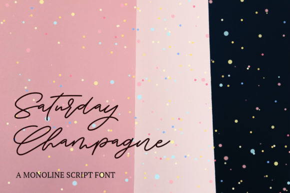 Saturday Champagne Font Poster 1