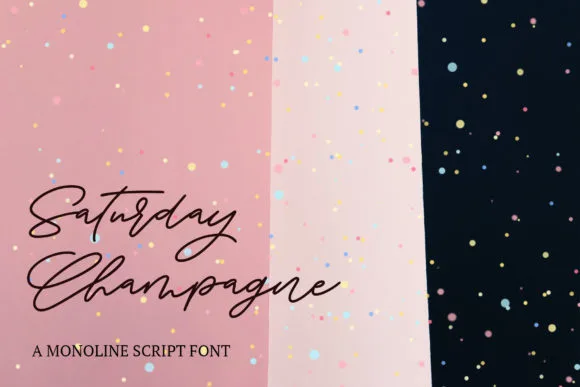 Saturday Champagne Font Saturday Champagne Font Poster 1