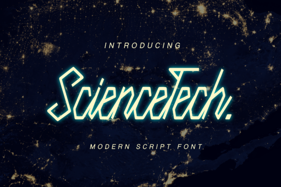 Science Tech Font Poster 1