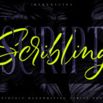 Scribbling Font Poster 1