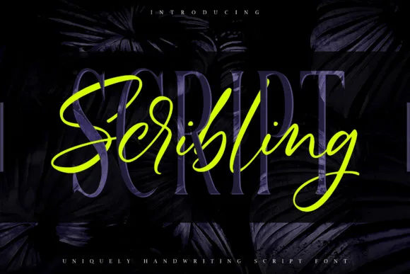 Scribbling Font Scribbling Font Poster 1