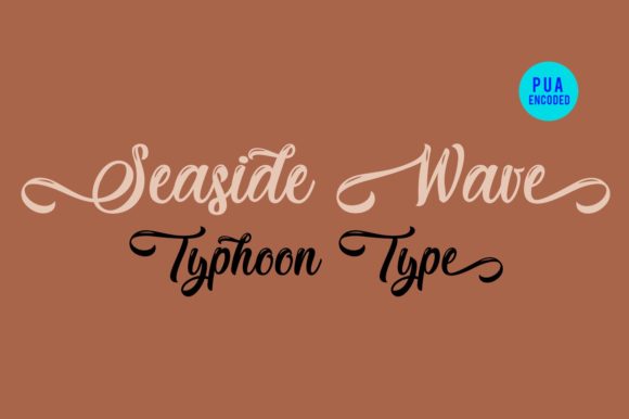 Seaside Wave Font Poster 1